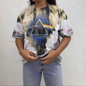 distressed pink floyd tee